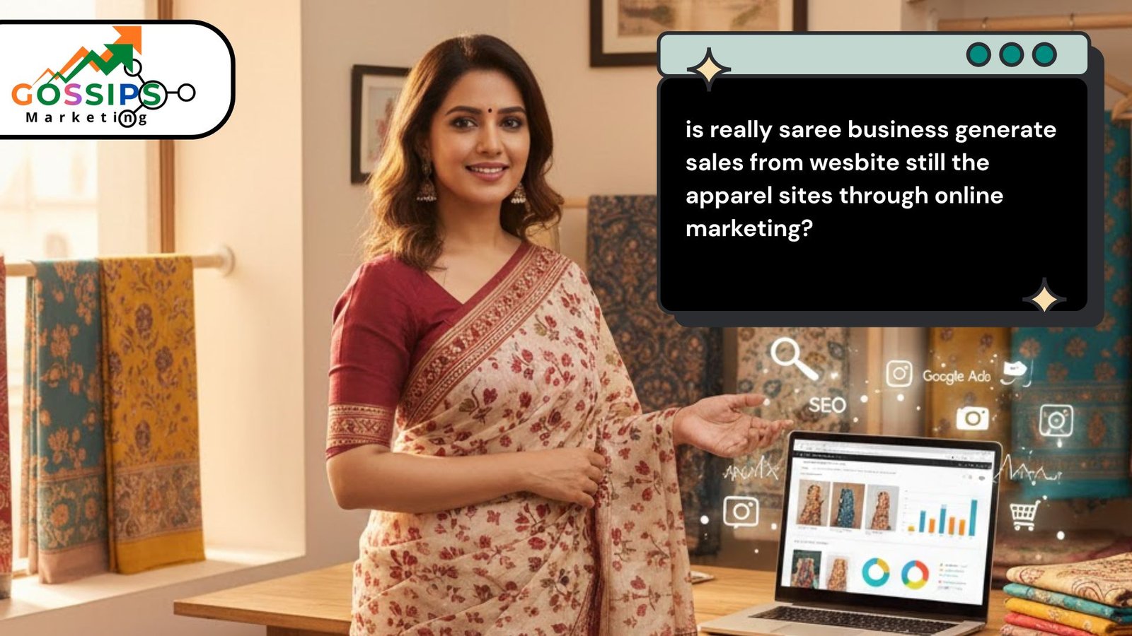 is really saree business generate sales from wesbite still the apparel sites through online marketing?