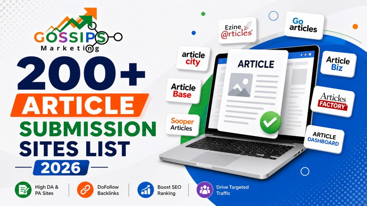 200+ Article Submission Sites List 2025