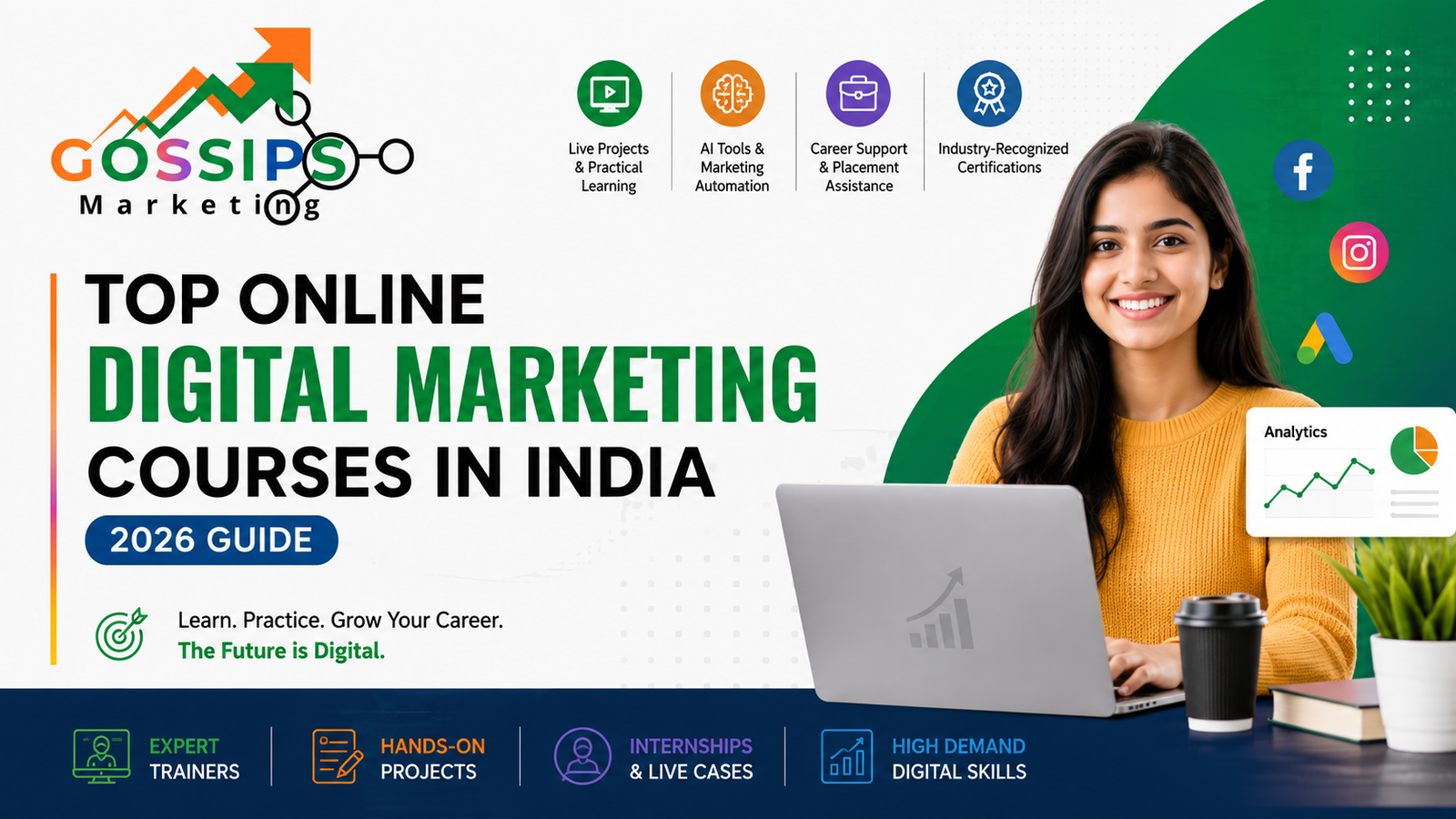 online digital marketing courses, best digital marketing course, digital marketing certification, free digital marketing courses, AI-powered digital marketing, digital marketing with placement assistance, Google digital marketing course, advanced digital marketing course, digital marketing course online, digital marketing classes Jaipur
